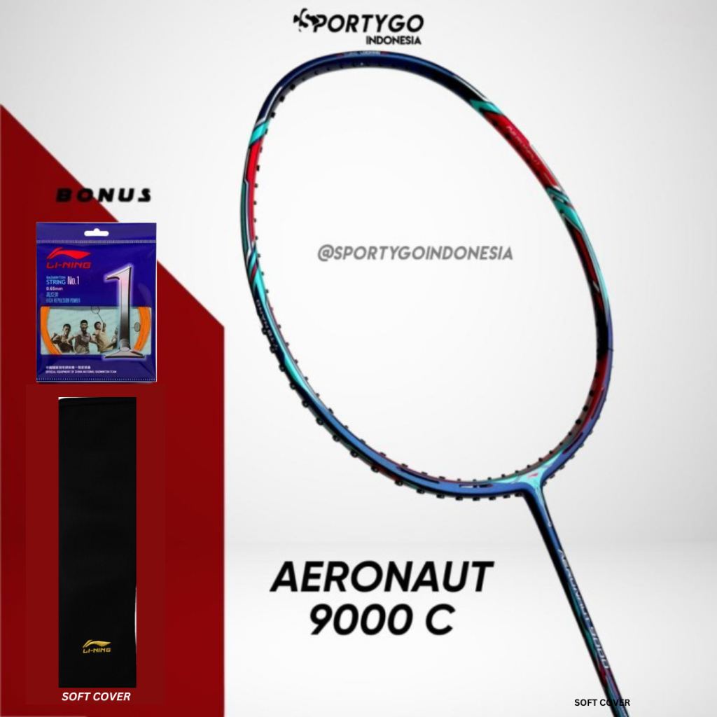 Raket Badminton Lining Aeronaut 9000 C Combat ORIGINAL 9000C