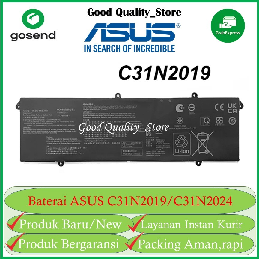 Baterai laptop Asus PRO 14X M7400 C31N2019 C31N2024 Original