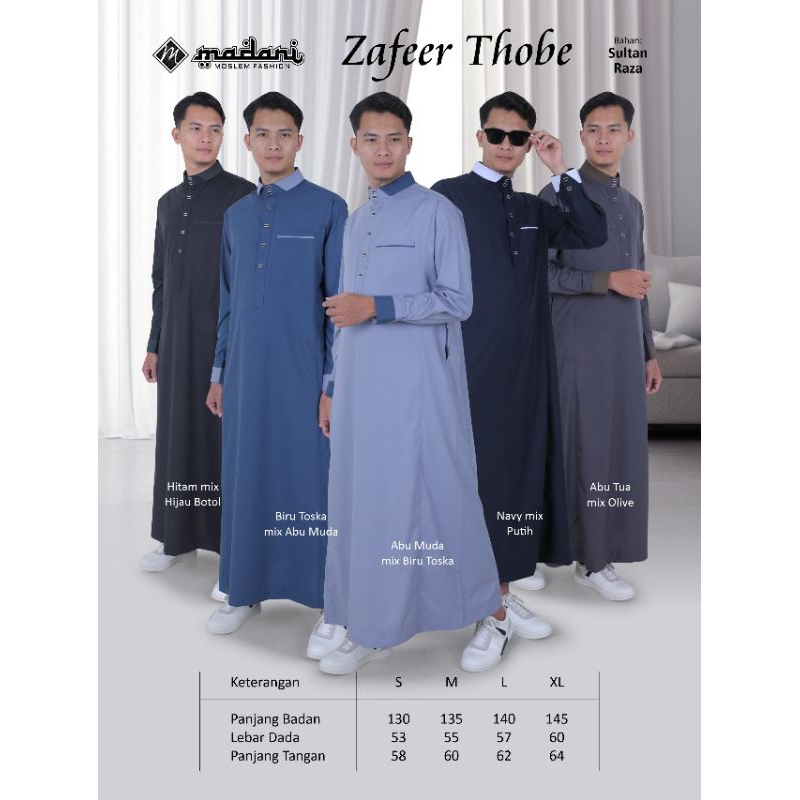Jubah Thobe  dewasa Zafeer  by Madani Moslem fashion