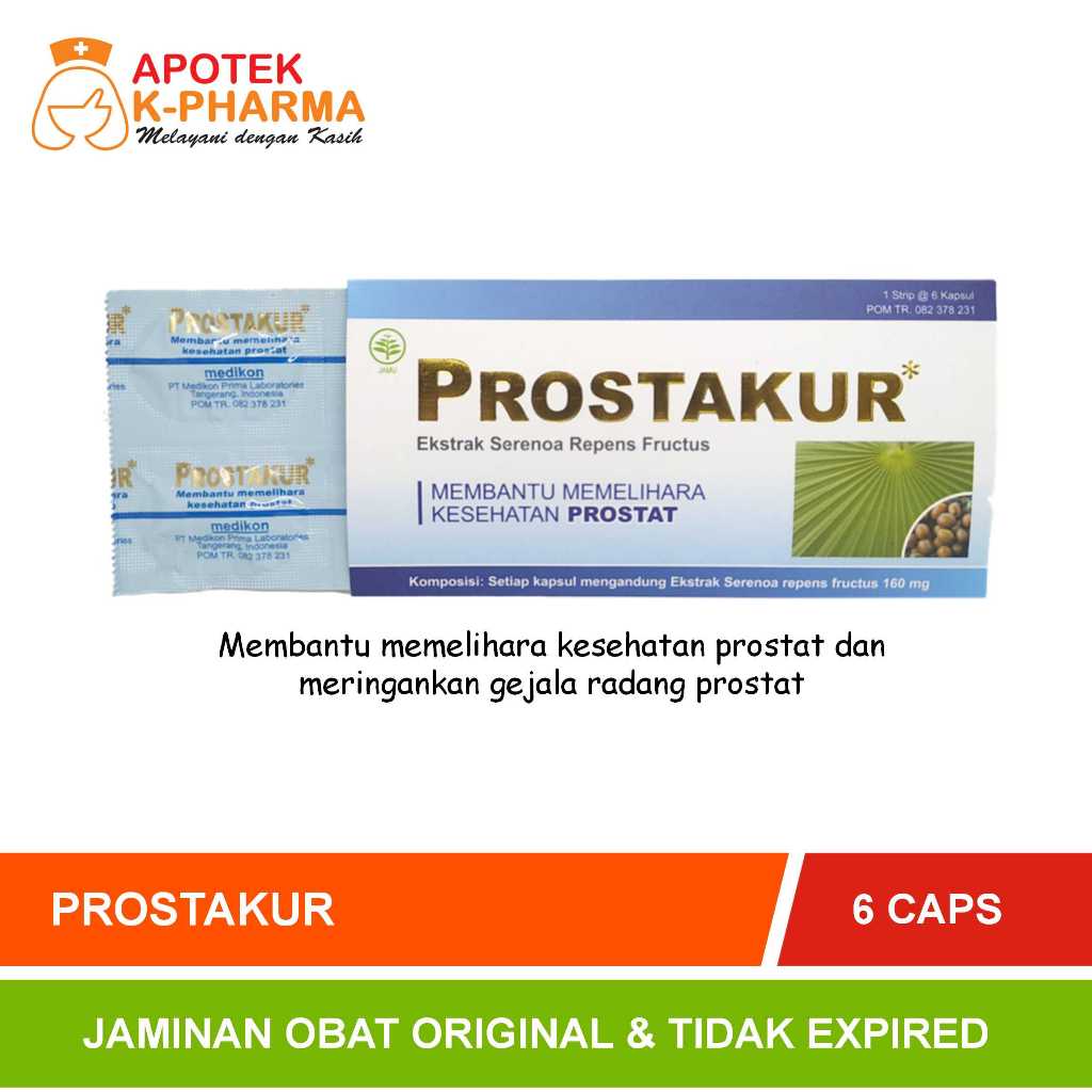 Prostakur Strip Isi 6 Tablet Obat Original