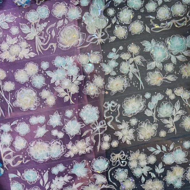 

(Kiricart) Bobo many flowers Sticker PET Tape DIY Journal Scrapbook