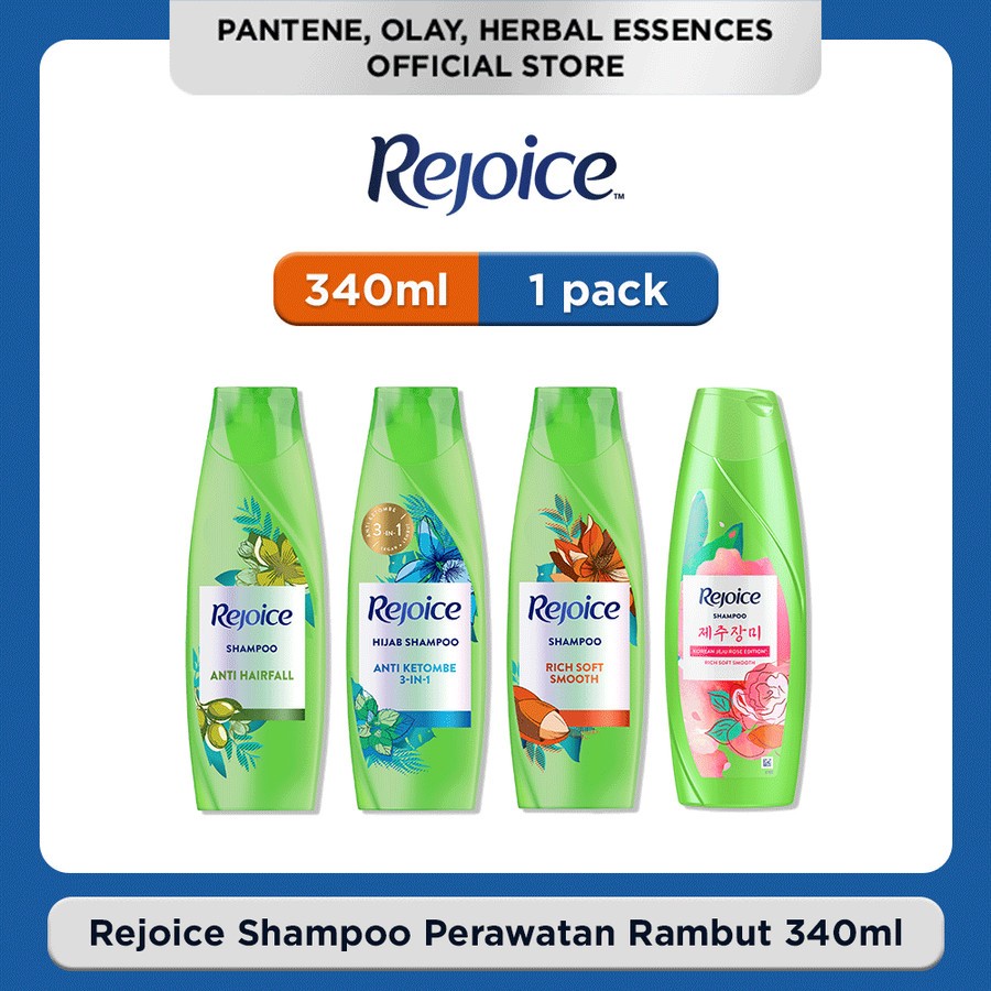 REJOICE 3 In 1 SHAMPOO  SAMPO 340ml   Perawatan Rambut Botol
