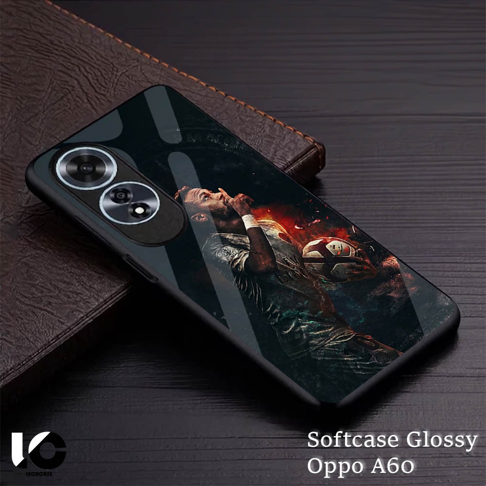 LR15 Softcase Glossy Oppo A60 Case Casing Kesing Silikon Silicon Pelindung Hp Leca Case Kilau Kaca B