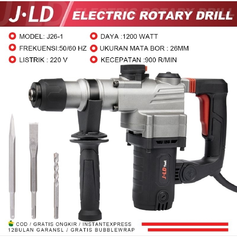 JLD J26-1 Mesin Bor Bobok Beton Rottary Hammer Drill 26-1 Rotary Hammer Mesin Bobok BETON TEMBOK LIS