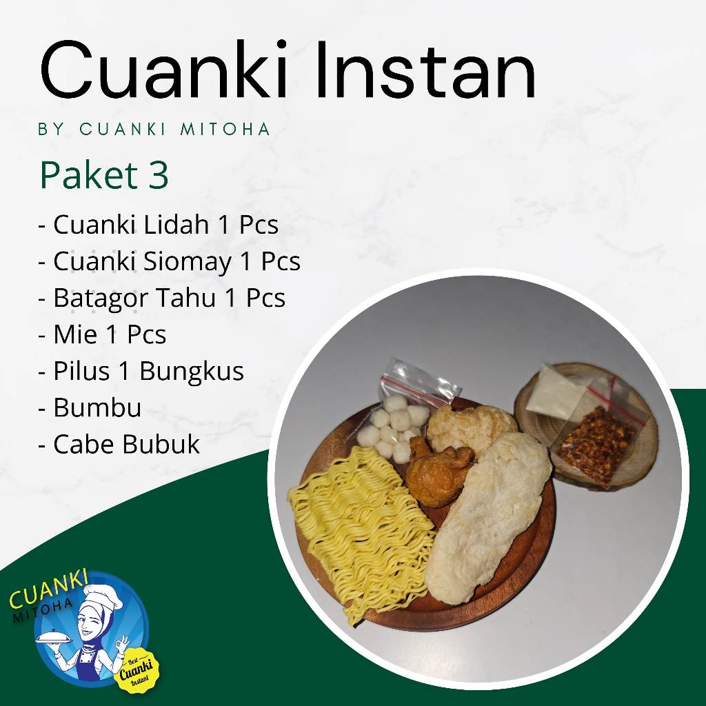 

Cuanki Instan Mitoha Paket 3 Komplit + Bumbu