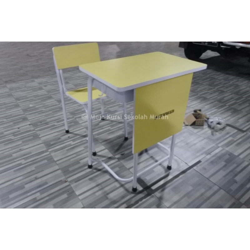 meja belajar kursi sekolah warna Citrus 1 set meja kursi | meja set kursi belajar | meja belajar set