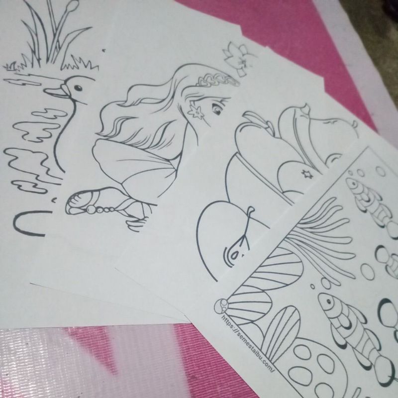 

Sketsa mewarnai/kertas gambar/kertas mewarnai ready stock