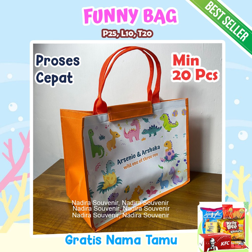 

PROMO TAS ULTAH MURAH CUSTOM, 25X10X20/ TAS SOUVENIR ULANG TAHUN ANAK TERLARIS I TAS ULTAH TERLARIS