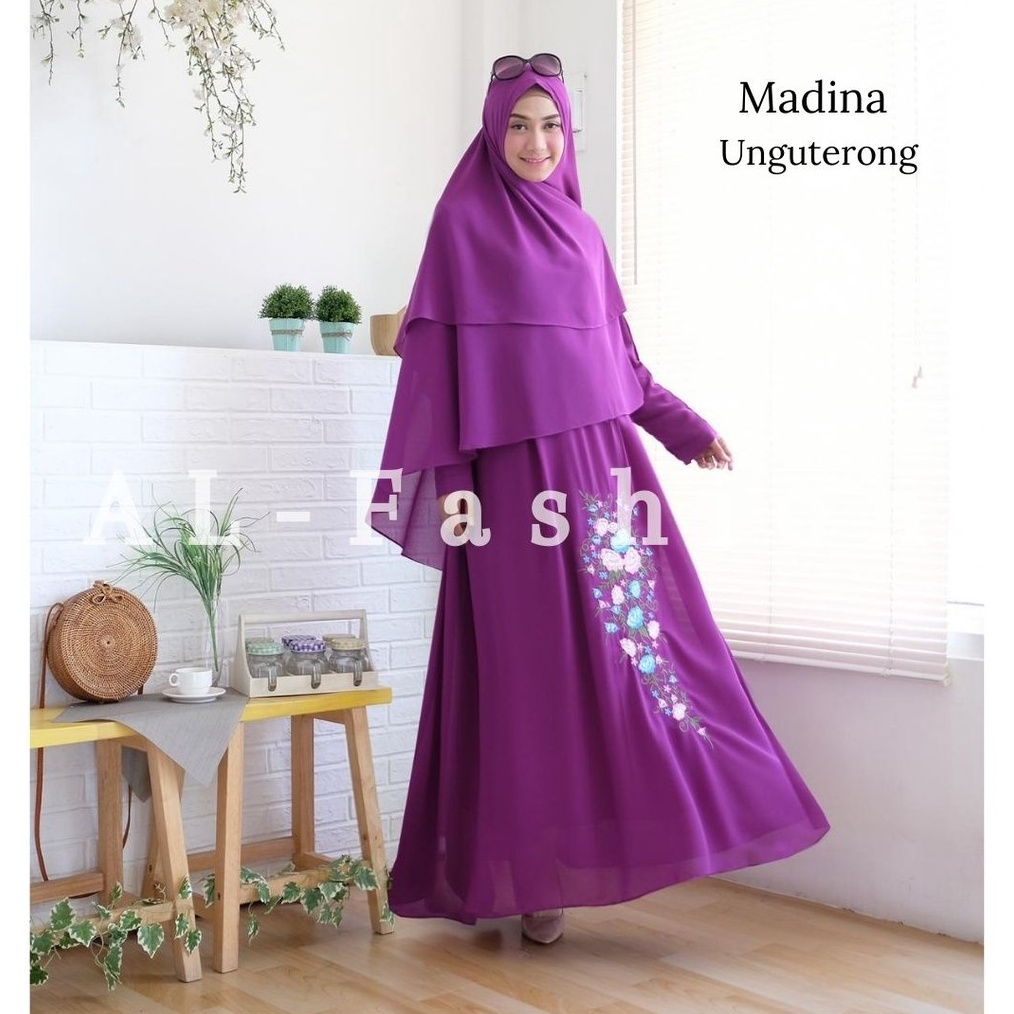 PRODUCT TERPOPULER ABA agen baju official  GAMIS MADINA SET KHIMAR  gamis  gamis muslim  gamis set  