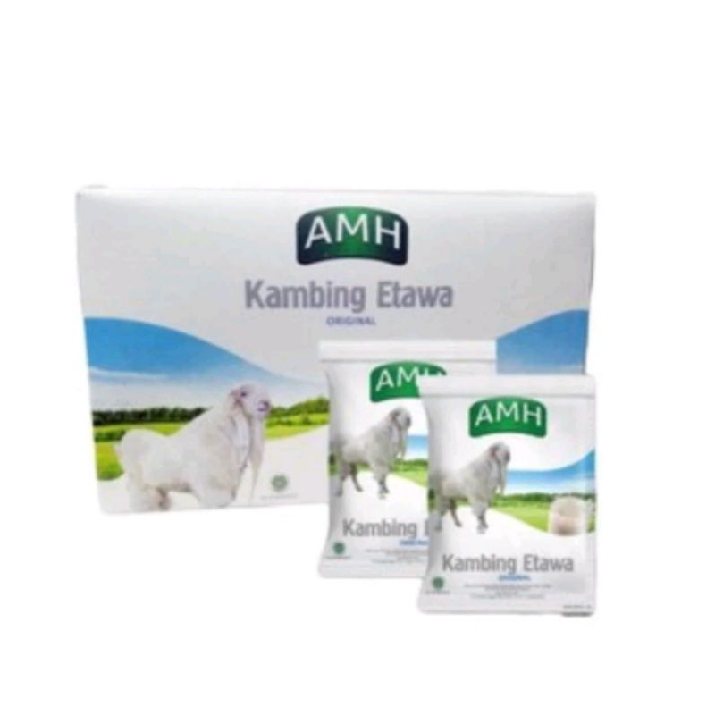 

Susu Kambing bubuk AMH Original /Kemasan BOX PUTIH ORIGINAL /isi 10 SACHET /SUSU