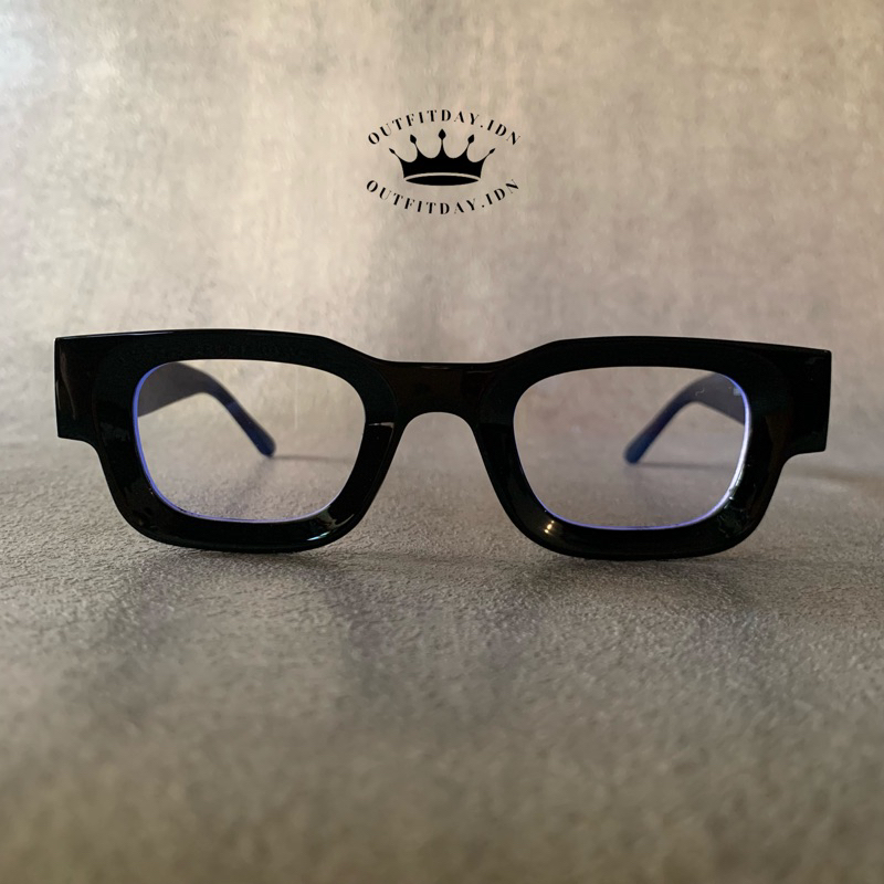 Kacamata Square Bold Glasses Antiradiasi/Engsel Besi Free Box Kacamata