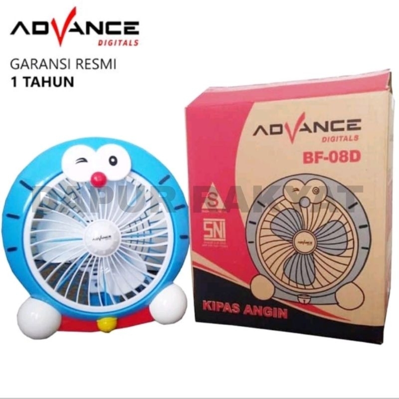 ADVANCE BOX FAN KARAKTER KIPAS ANGIN MEJA  DORAEMON HELLO KITTY