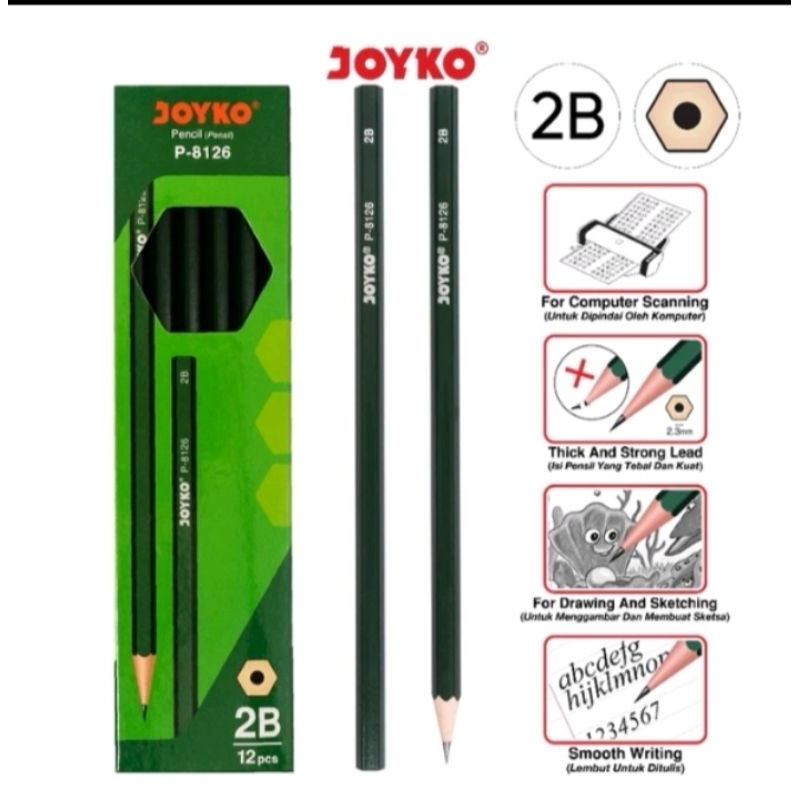 

pensil pensil joyko P-8126 2b 1 pack