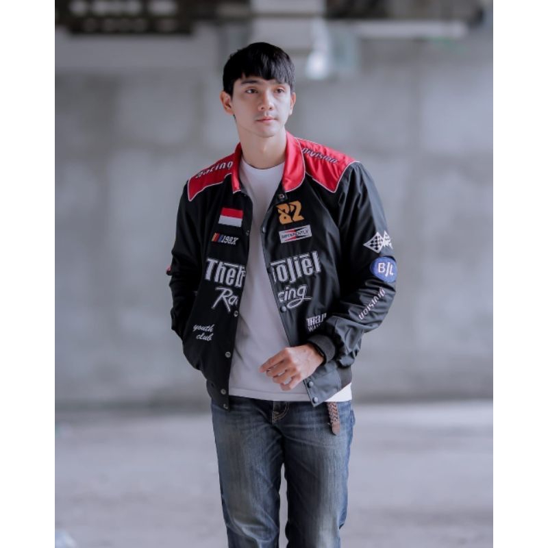 Jaket Vintage Racing Pria Wanita Parasut Original