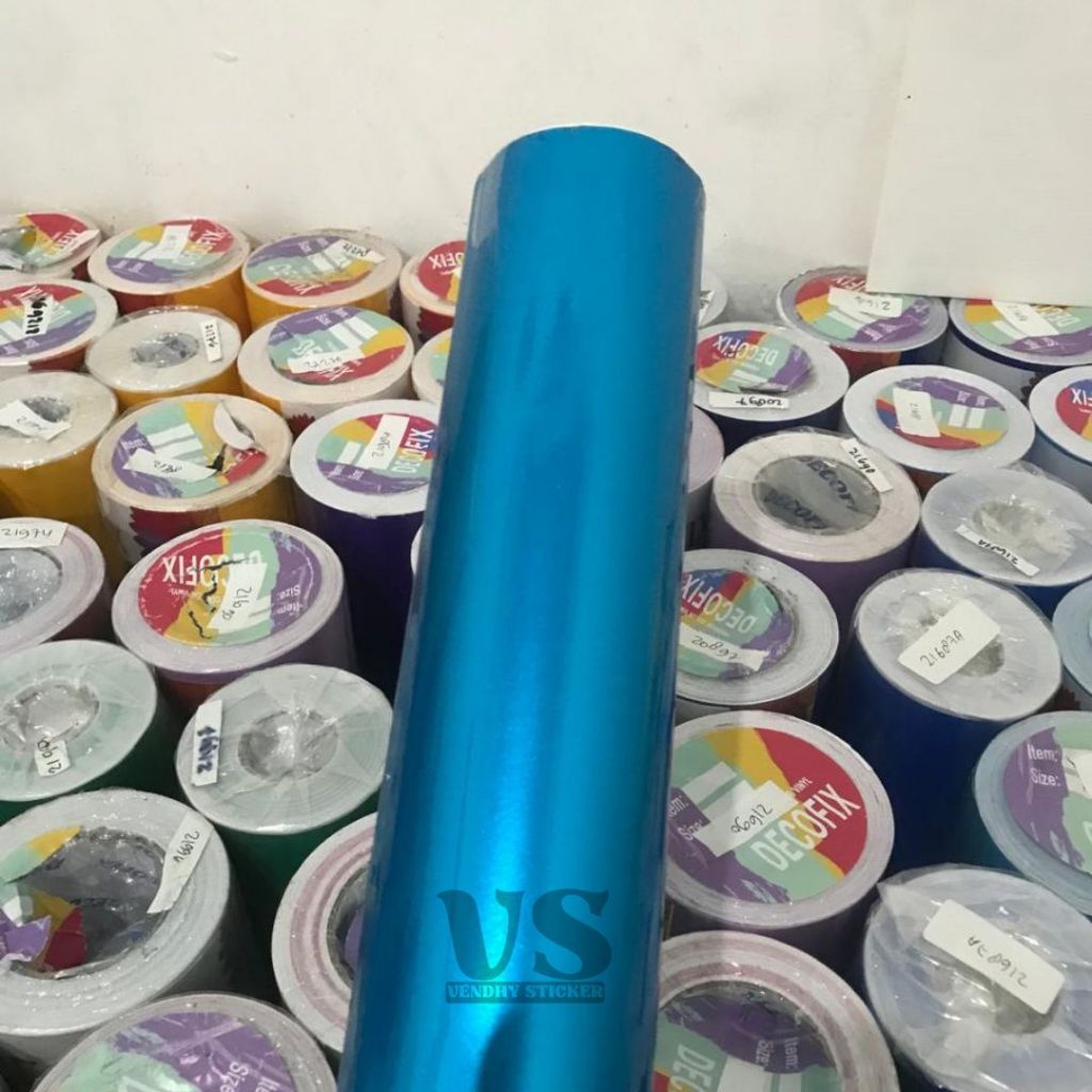 [ROLL] Sticker Skotlet Light Blue Candy I Stiker Skotlet Biru Muda Metalic Glossy I Stiker Skotlet B