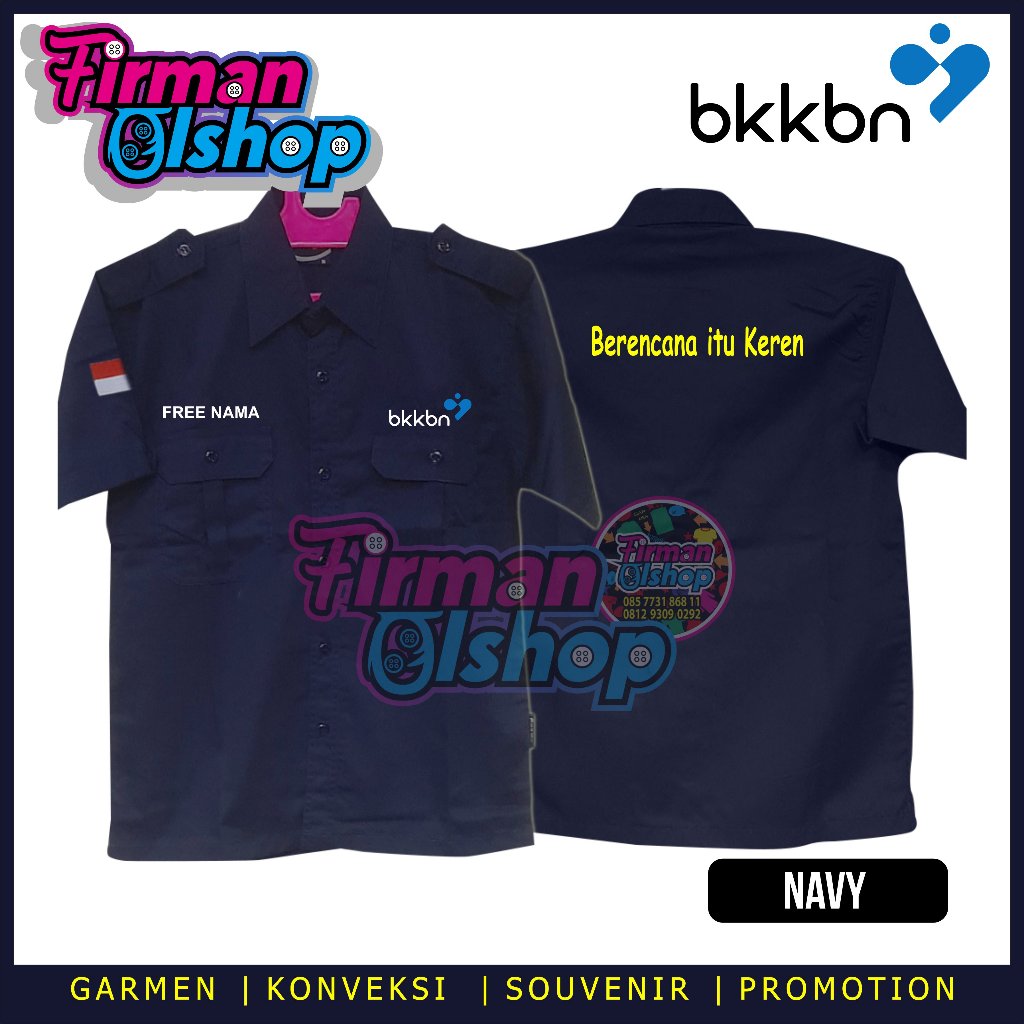 BigSize Kemeja BKKBN Lengan PENDEK baju BKKBN seragam BKKBN KB kemeja kerja BKKBN baju kerja BKK ser