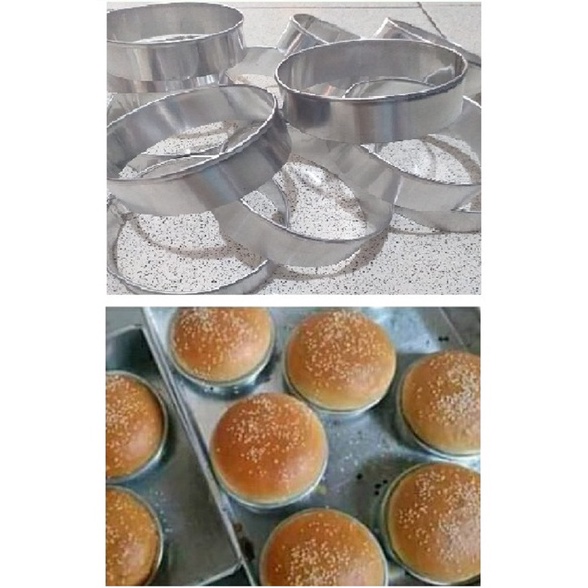 

TERMURAH RING BURGER RING ROTI RING CUTTER DIAMETER 11 TINGGI 4 CM