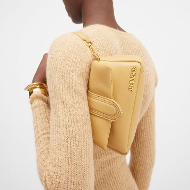 Jacquemus Le Petit Bambimou Mini Puffed Flap Handbag / Shoulder Bag in Smooth Leather