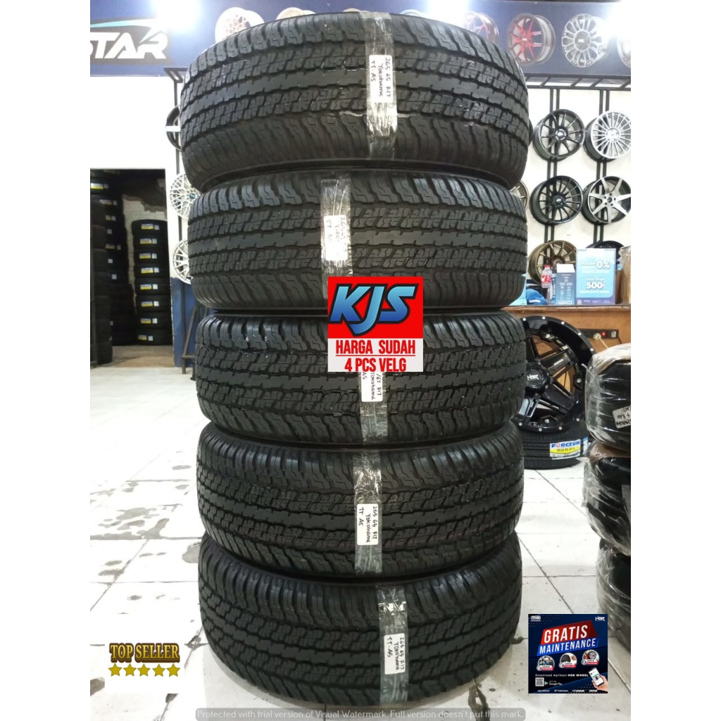 Ban Mobil Bekas 265/65 R17 Yokohama Geolandar HT Ring 17 Kondisi 95% Fortuner Pajero Hilux DC Ranger