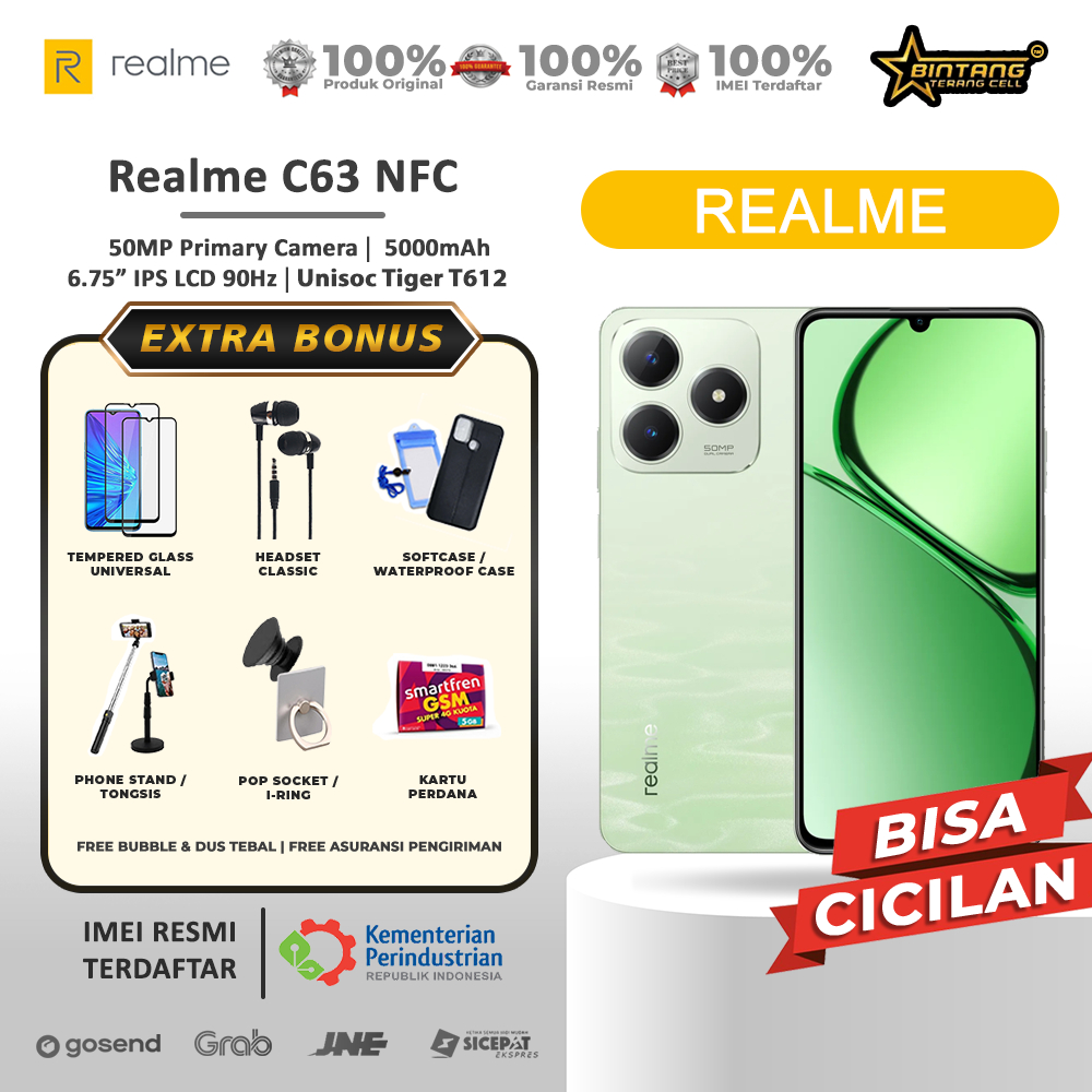 Realme c63 NFC ram 8/128gb ram 6/128gb [not realme c53] garansi resmi