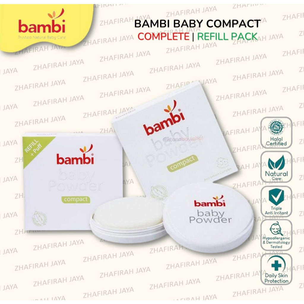 BAMBI Bedak Padat Bayi / BAMBI Baby Compact 40gr