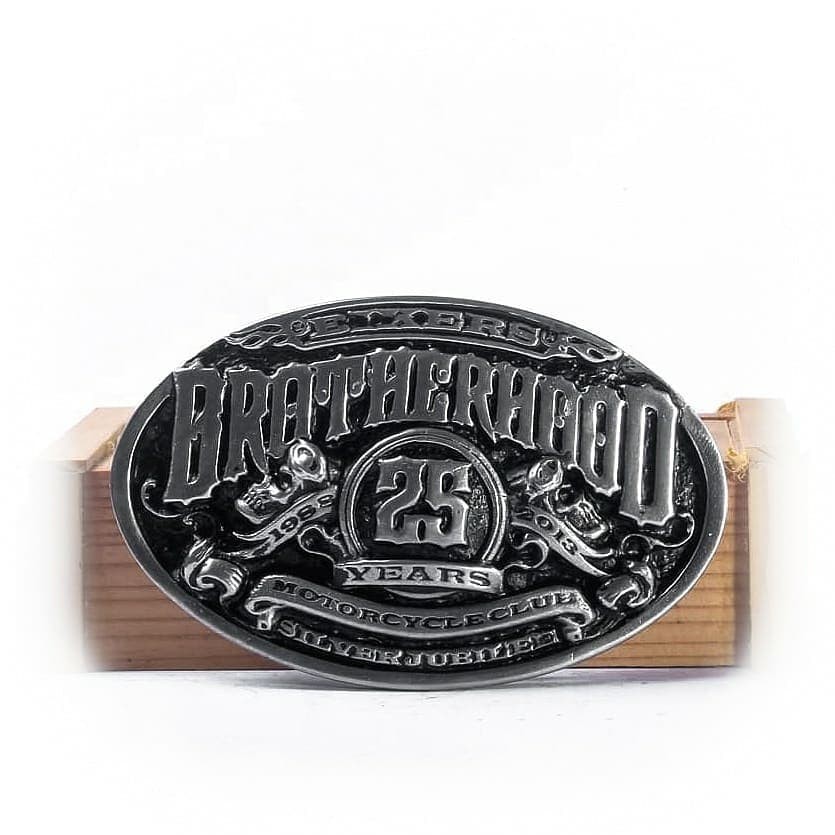 Buckle Kepala Ikat Pinggang Brotherhood 25, dogdag metalworks, biker, skull, tengkorak, motor