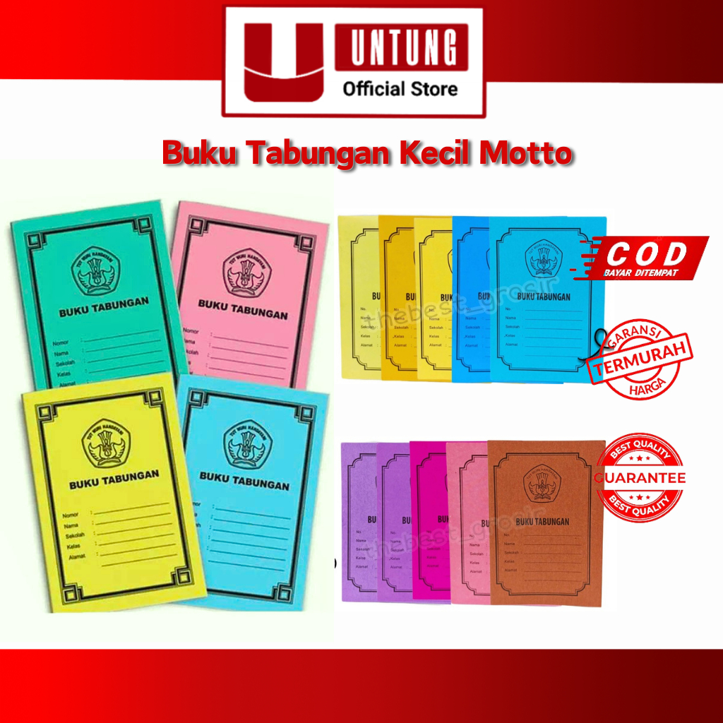 

Buku Tabungan Sekolah / Buku Tabungan Polos Warna-Warni