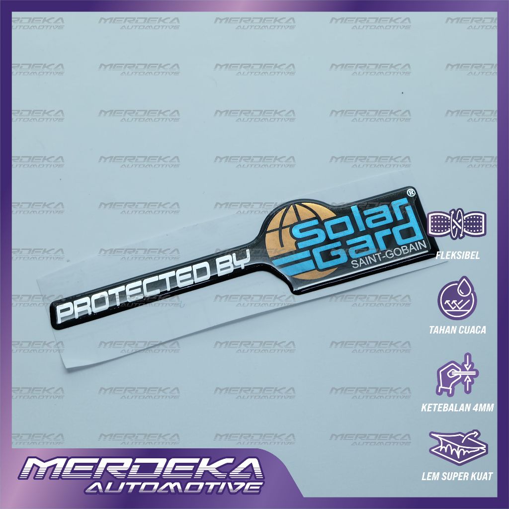 Emblem kaca film solar gard / Stiker timbul solar gard / emblem timbul solar gard