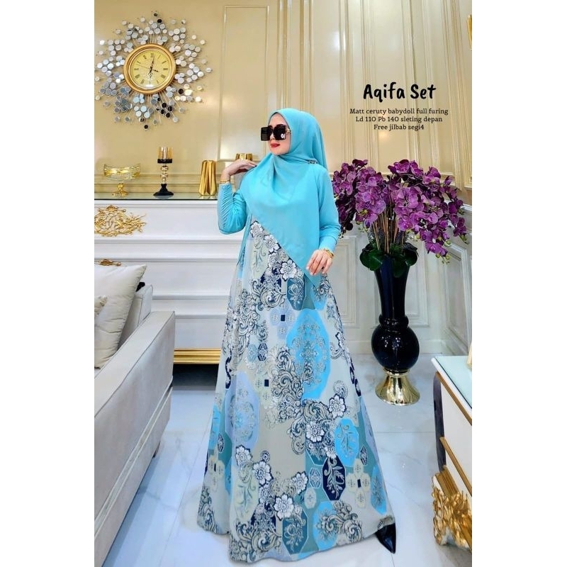 set/set hijab/aqifa set