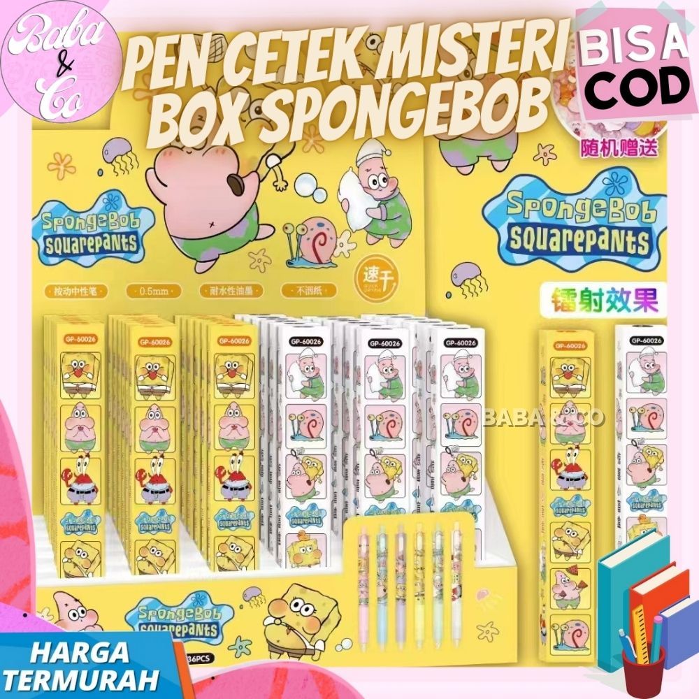 

PULPEN MISTERI SPONGEBOB PEN BLIND BOX SPONGEBOB PEN LUCU UNIK PEN CETEK MYSTERY BOX SPONGEBOB