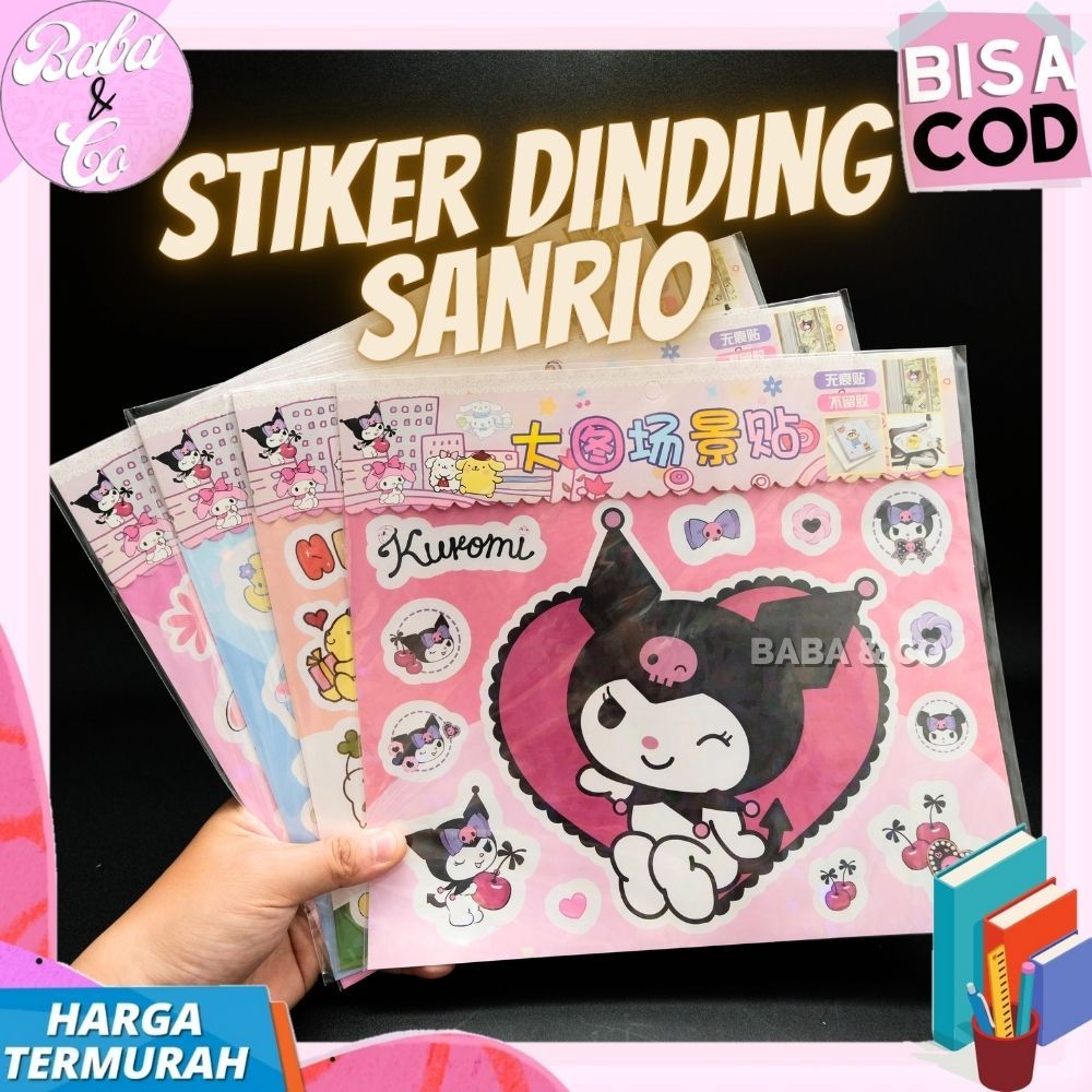 STIKER DINDING SANRIO STICKER TEMBOK SANRIO STIKER LUCU UNIK MURAH STIKER SANRIO BESAR