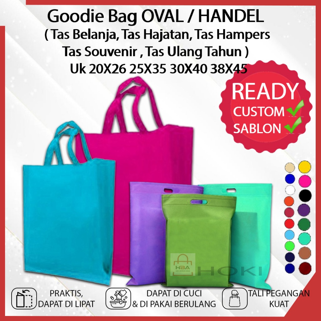 

Goodie Bag Tas Belanja Kantong Souvenir Hampers 20X26 25X35 30X40 38X45 Totebag Spunbond Bingkisan Ulang Tahun Anak