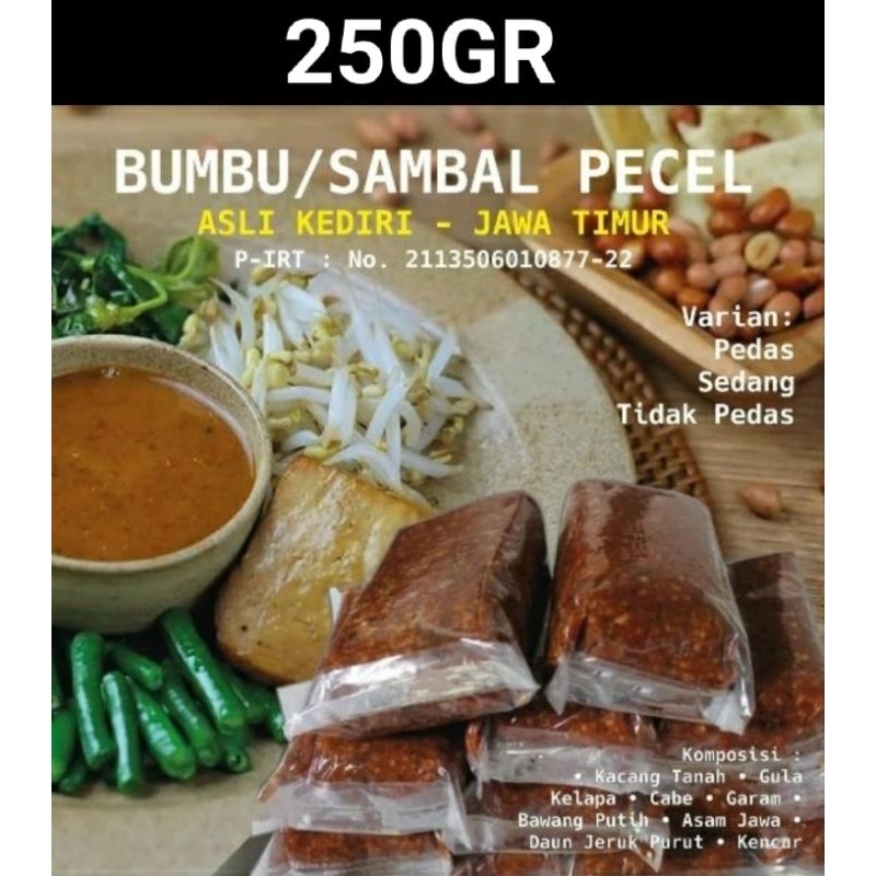 

Bumbu sambel pecel kediri 250gr / bumbu pecel khas Jawa Timur
