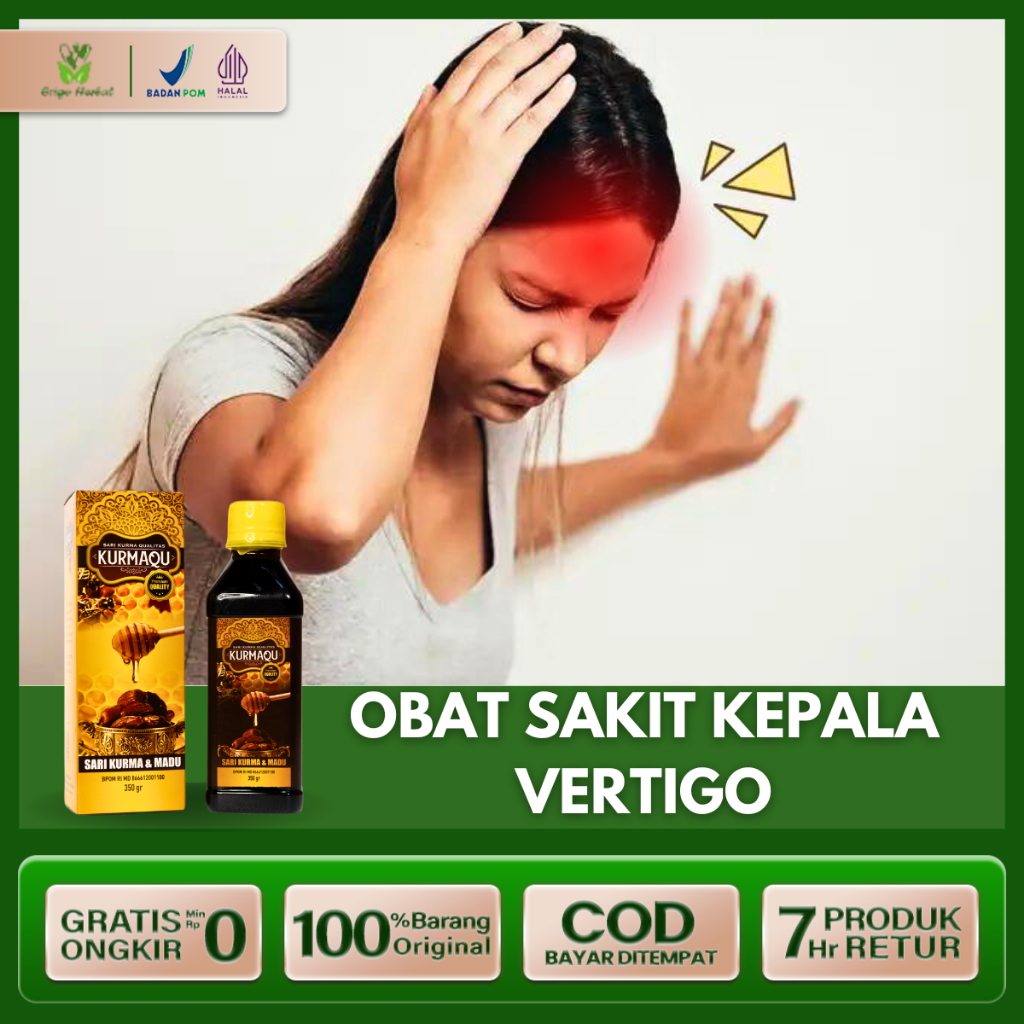 Obat Vertigo Kepala Melayang Migren Mual Amnesia Sakit Kepala Pusing Kepala Berputar Kurmaqu Asli