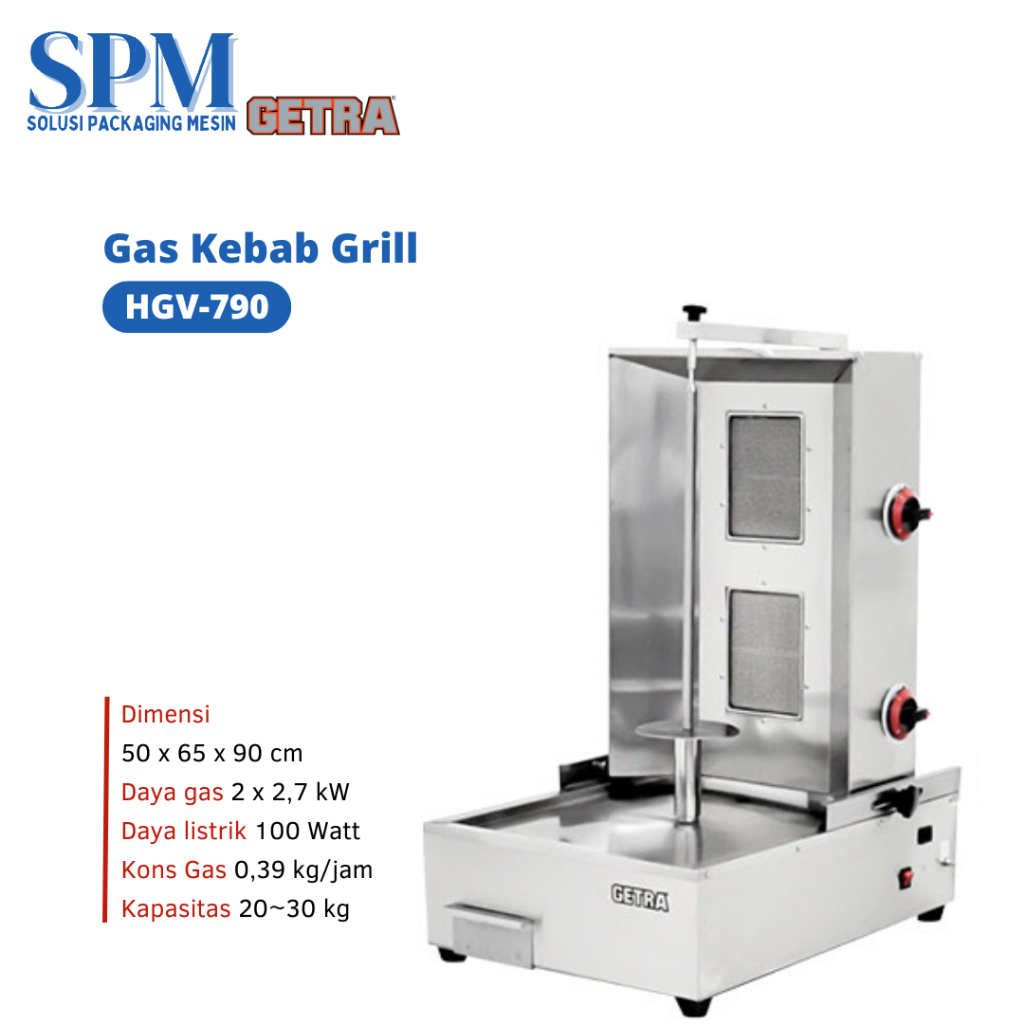 Pemanggang Daging Kebab Gas Kebab Grill Getra HGV-790 / HGV 790 / HGV790