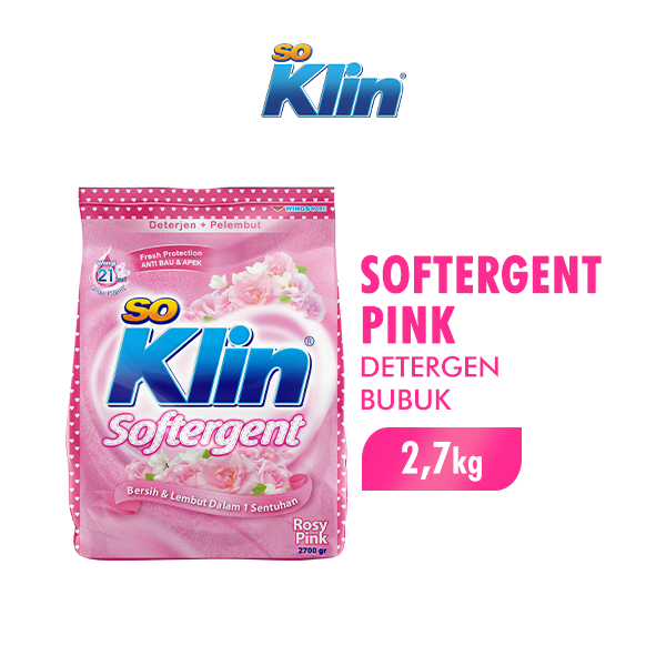 Soklin Deterjen Bubuk Softergent Peony & Rose 2,7 kg
