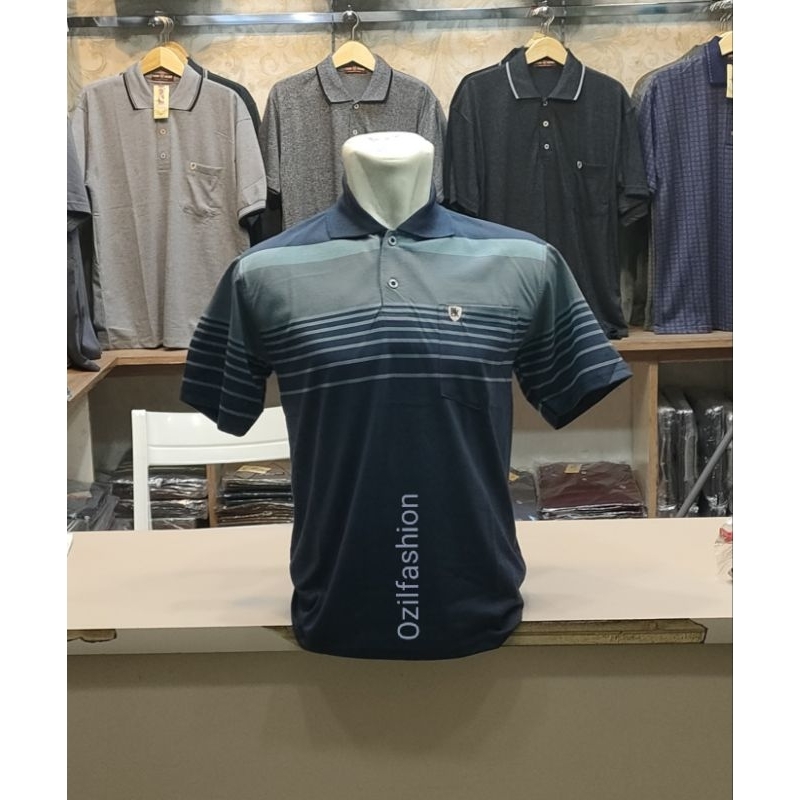 KAOS BAPAK BAPAK/KAOS KERAH ORANG TUA/KAOS KERAH SALUR M L