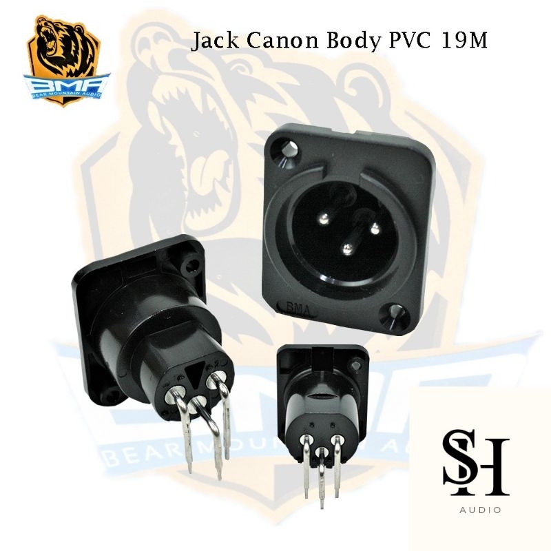 JACK CHASIS CANON XLR MALE PIN L PVC HITAM