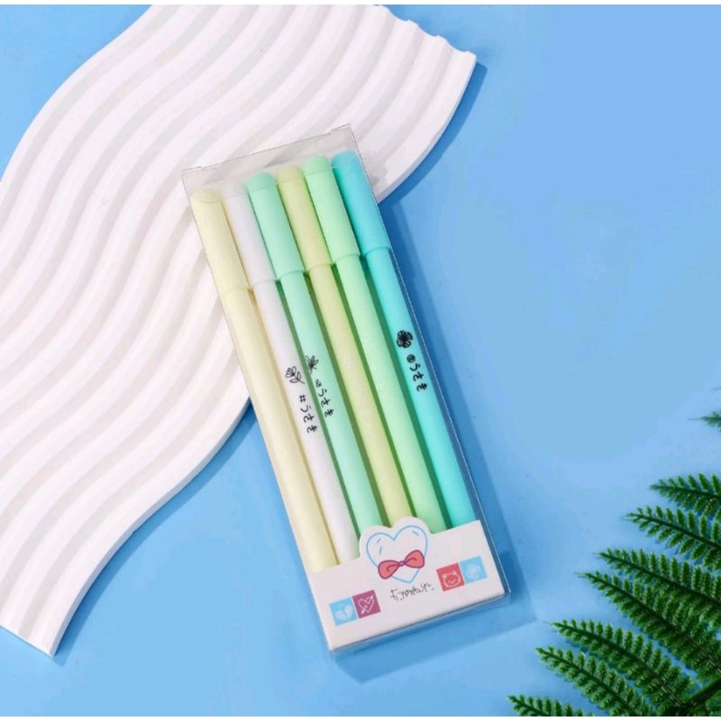 

1 set 6pcs Pulpen Gel 0,5mm aAesthetic pastel pen