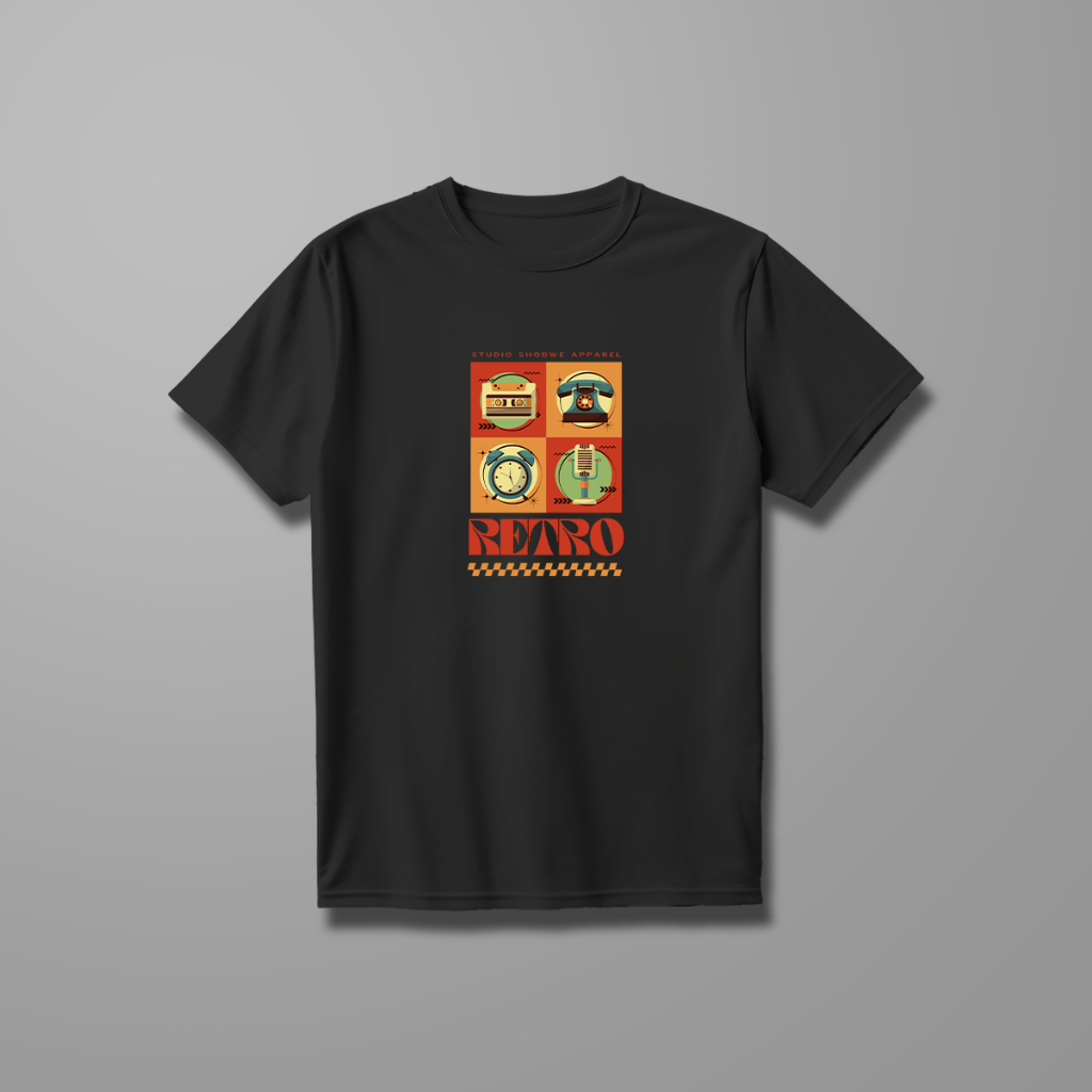 MKT00840- KAOS DEWASA PRIA & WANITA MOTIF ALAT RETRO TERBARU