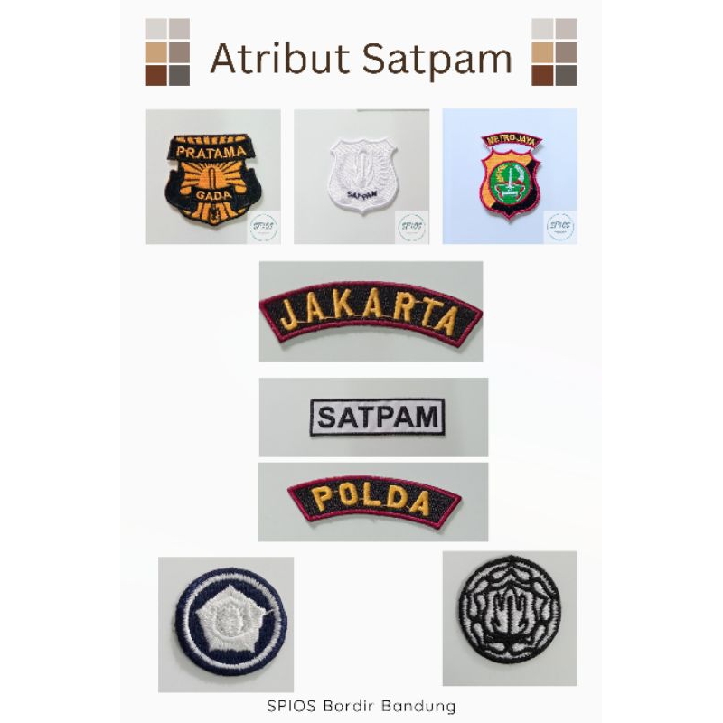 BORDIR LOGO ATRIBUT SATPAM