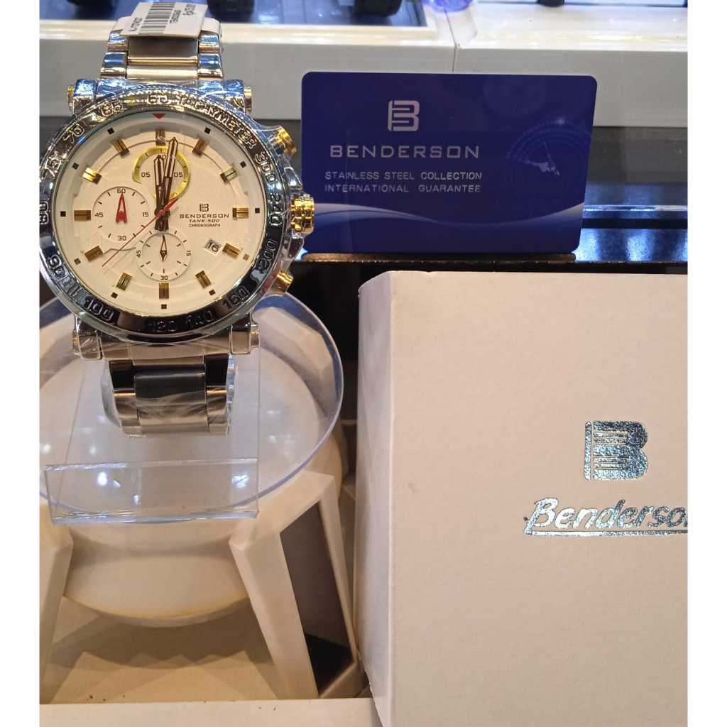 Jam tangan Pria Benderson 1727  chronograph stainless steel / Jam tangan Pria original Benderson