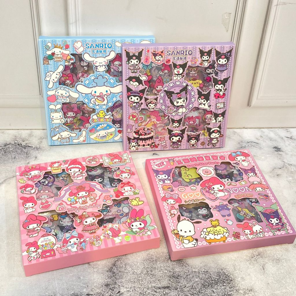 

Sticker Sanrio Box isi 100 Lembar Motif Campur Mix Cute Lucu / Stiker SANRIO 1 SET isi 100 LBR CYK-ST 1404 Lengkap Imut Unik Favorit Stationary Fancy Harga Termurah Bisa Grosir dan COD