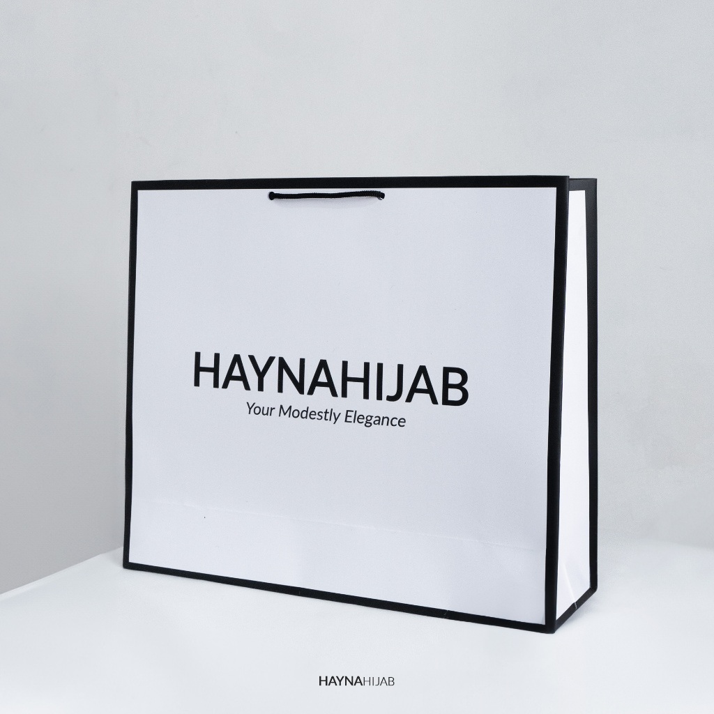 

HAYNA Premium Paper Bag Shopping Extra Packaging - Tas Belanja Polos Souvenir