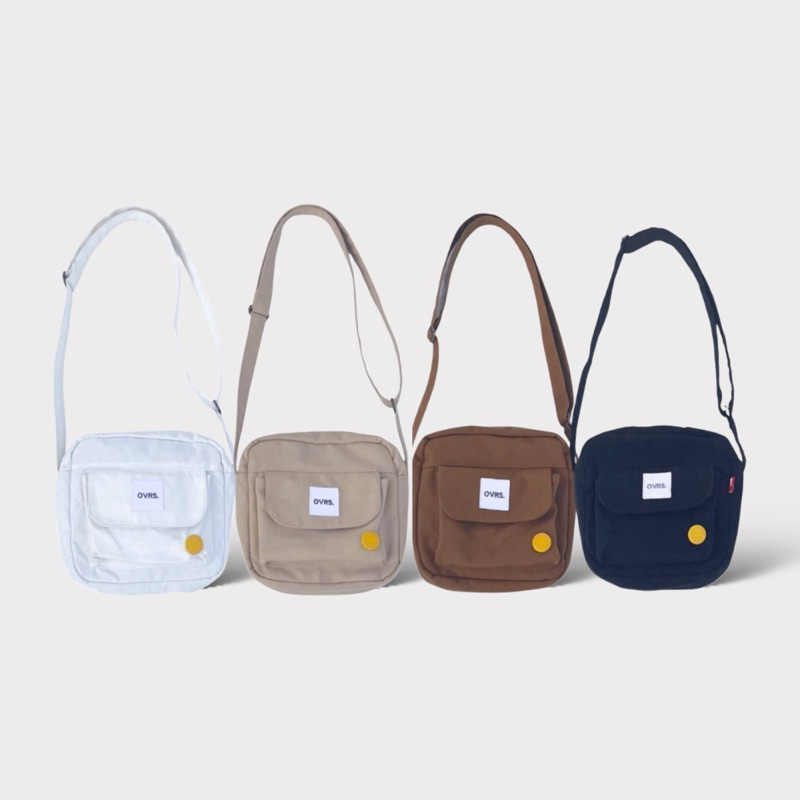 PROMO Tas Selempang Canvas Korea Pria Wanita Tas Slingbag Kanvas Korea Unisex