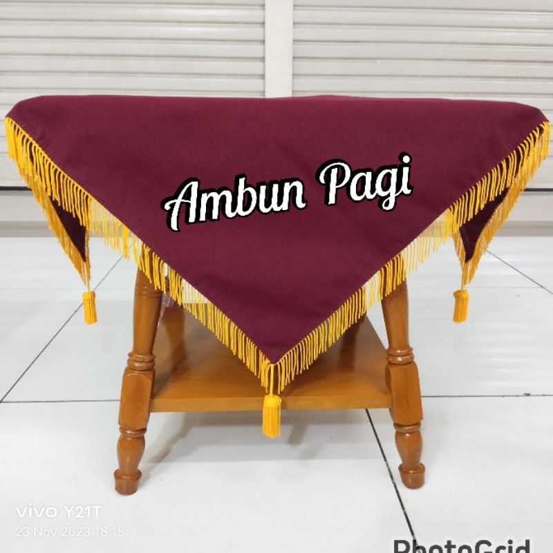 

best seller alas baki upacara bendera alas baki paskibra warna maroon polos