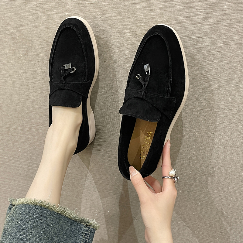 SALE SEPATU PANTOFEL HITAM LOAFERS FLAT COD WANITA KOREAN STYLE KEKINIAN PREMIUM IMPORT CINA HITAM