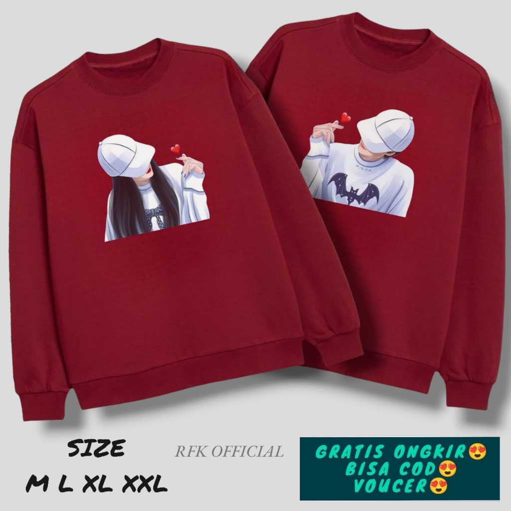 ( isi 2 pcs ) jaket couple / kaos couple pasangan / baju kapelan sama pacar 2024 / baju couple pasan