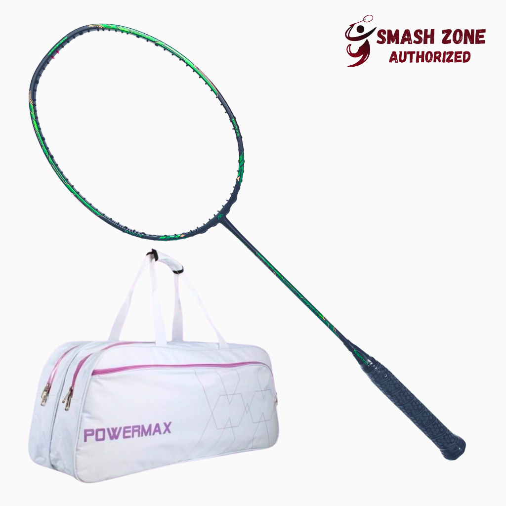 Raket Badminton Power Max Tectonic Pro Limited Edition Original 36 LBS 4U Attacking Racket Free Badm
