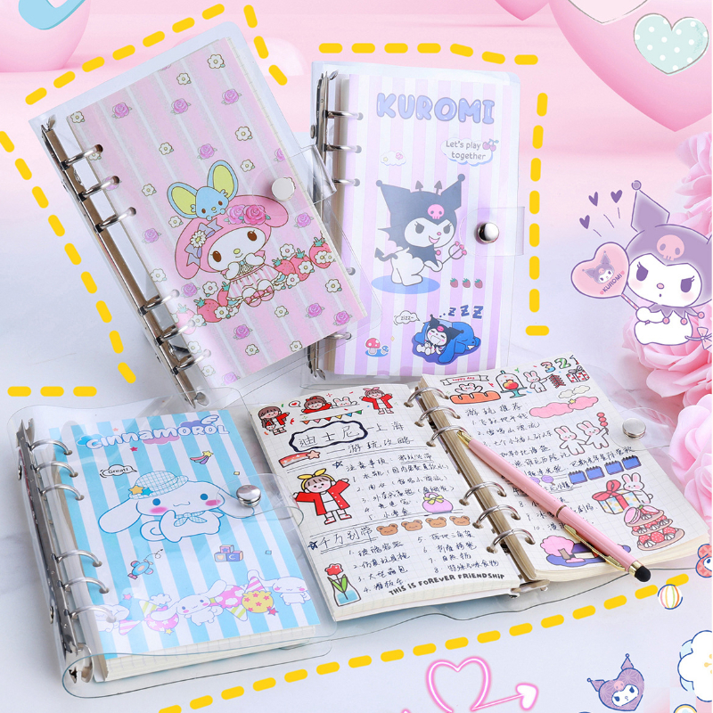 

【Puluz】Buku binder A6 isi kertas 100 lembar+gantungan kecil+PET stiker Korean style spiral notebook PVC cute bear rabbit Buku catatan isi ulang loose-leaf Buku harian Binder bahan cover silikon transparan Jurnal wisatawan DIY scrapbook Daily planner Lucu
